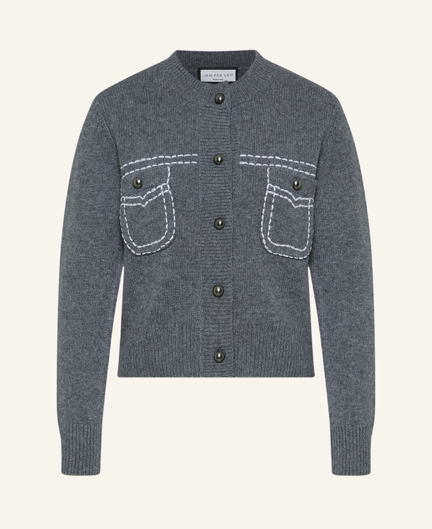 Sem per Lei Cardigan mit Stitching