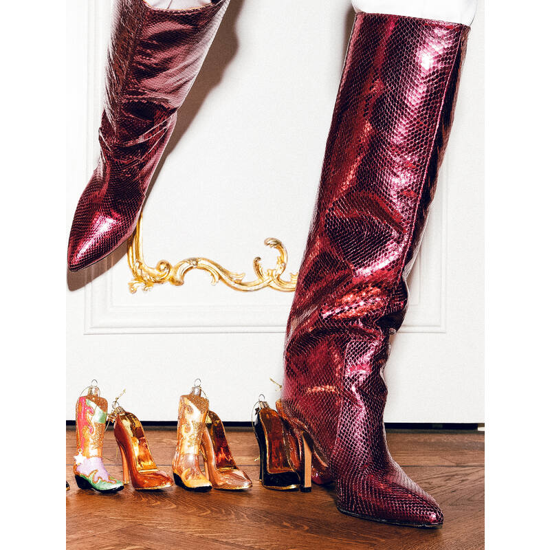 Vondels Baumschmuck Cowboyboots Gold