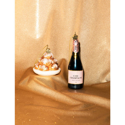 Vondels Baumschmuck Champagnerflasche Pink