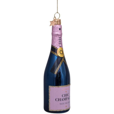 Vondels Baumschmuck Champagnerflasche Pink