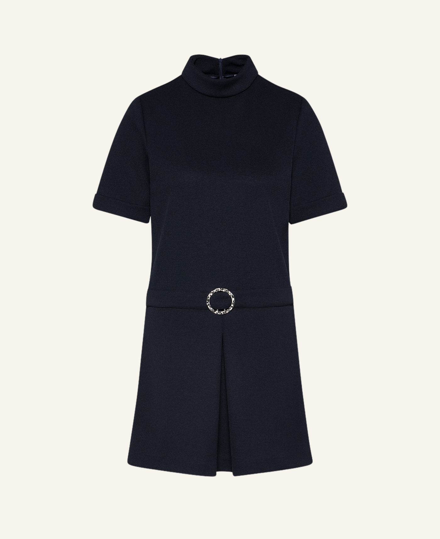 Anna's Dress Affaire kurzes Piqué-Kleid mit Gürtel