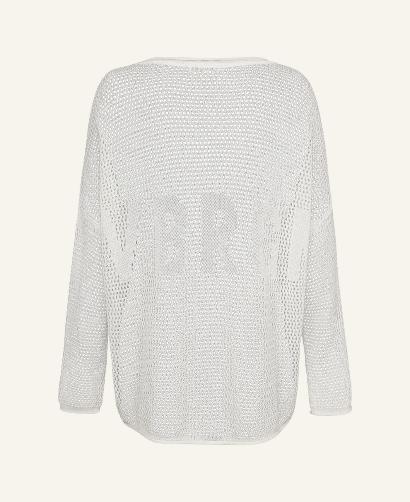 Liv Bergen Sweater Crochet weiß