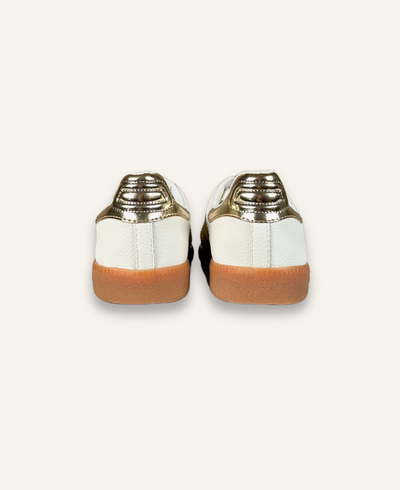Back 70 Sneaker Cloud 801 white leather metallic gold
