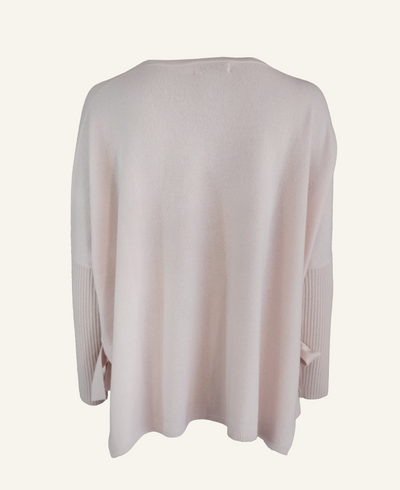Rosa & Me Kaschmirpullover mit seitlichen Schlitzen und Schleifendetail