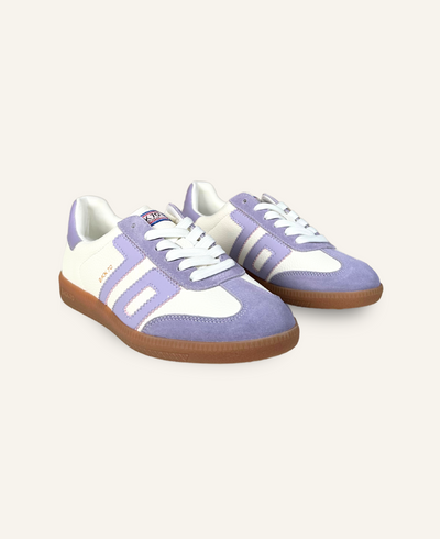 Back 70 Sneaker Cloud 804 white leather suede lilla