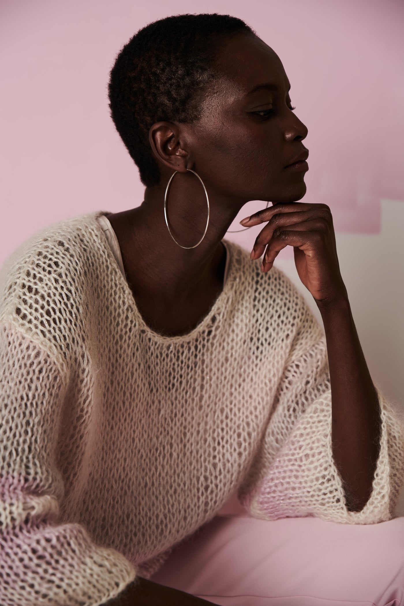 Herzen's Angelegenheit lockerer Strickpullover