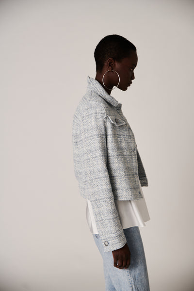 Herzen's Angelegenheit kurze Bouclé-Jacke