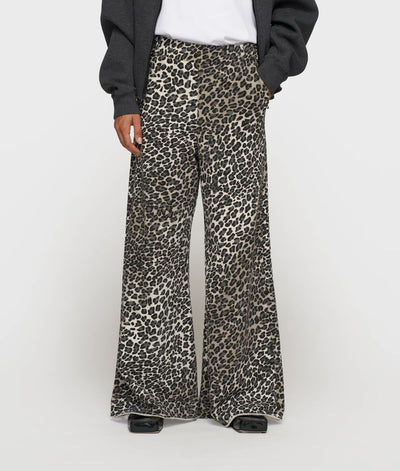 10DAYS Jogginghose - WIDE LEG JOGGER LEOPARD