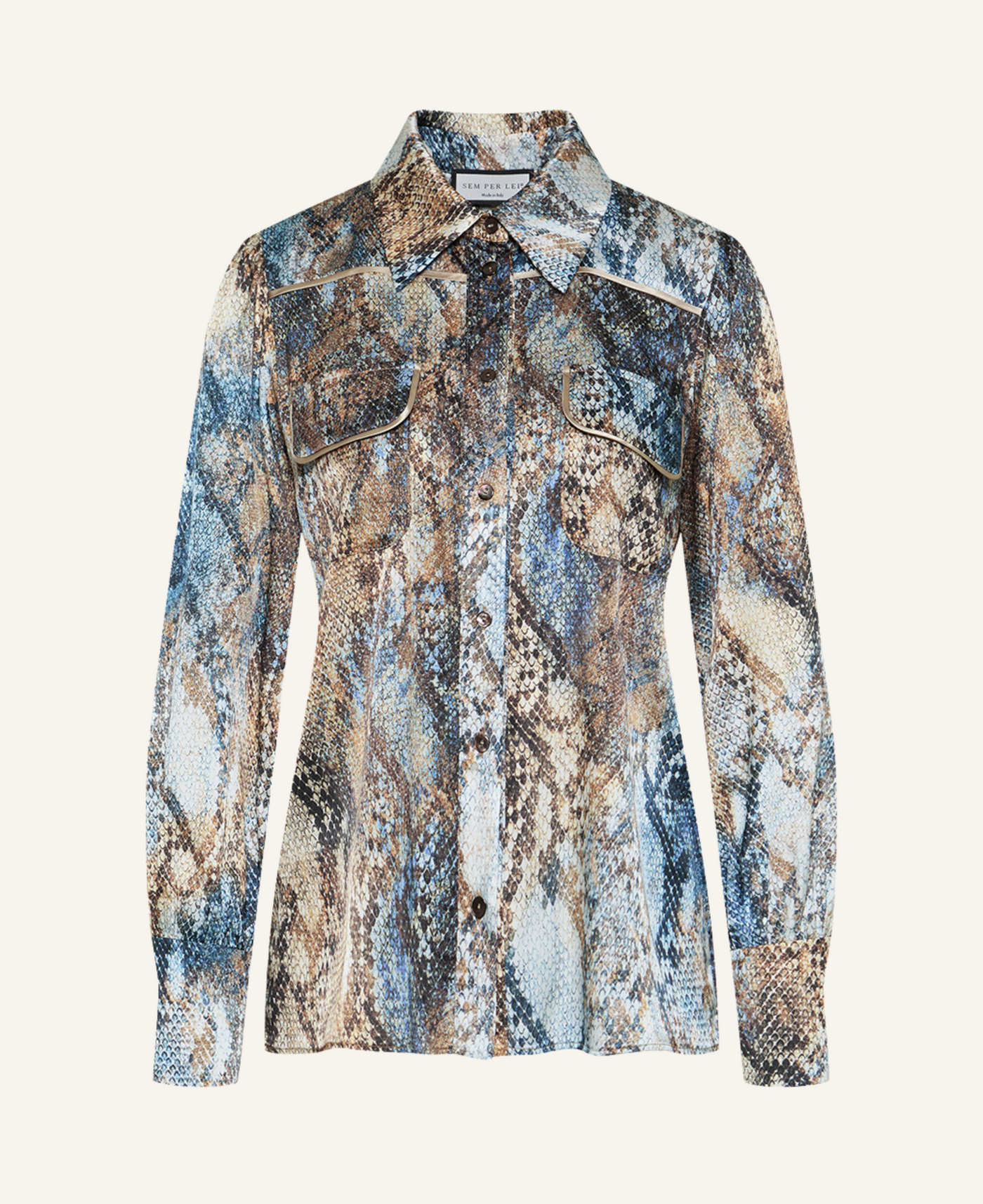 Sem per Lei Bluse mit Schlangenmuster