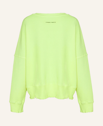 Liv Bergen Sweater Distressed neon yellow