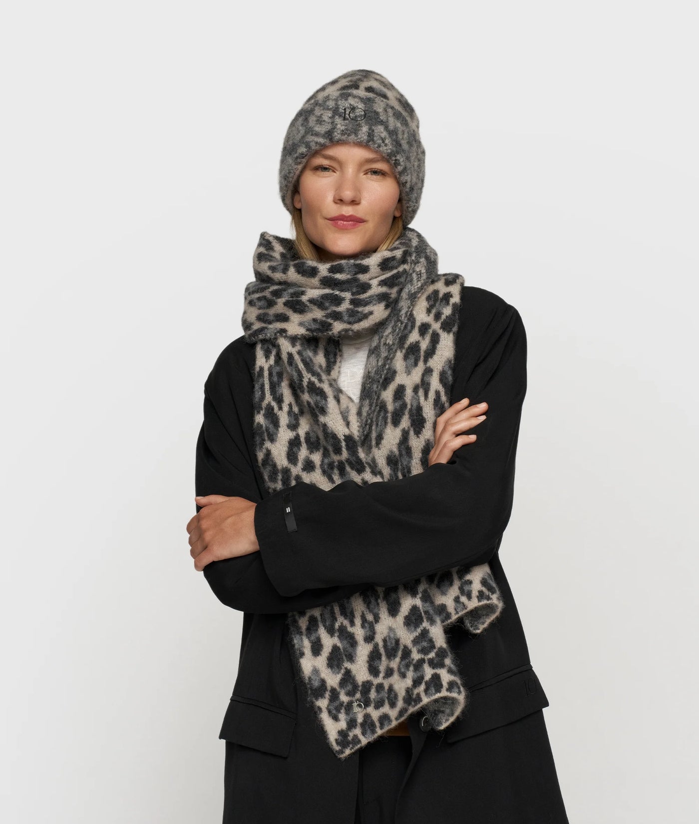 10DAYS Schal knit scarf Leopard