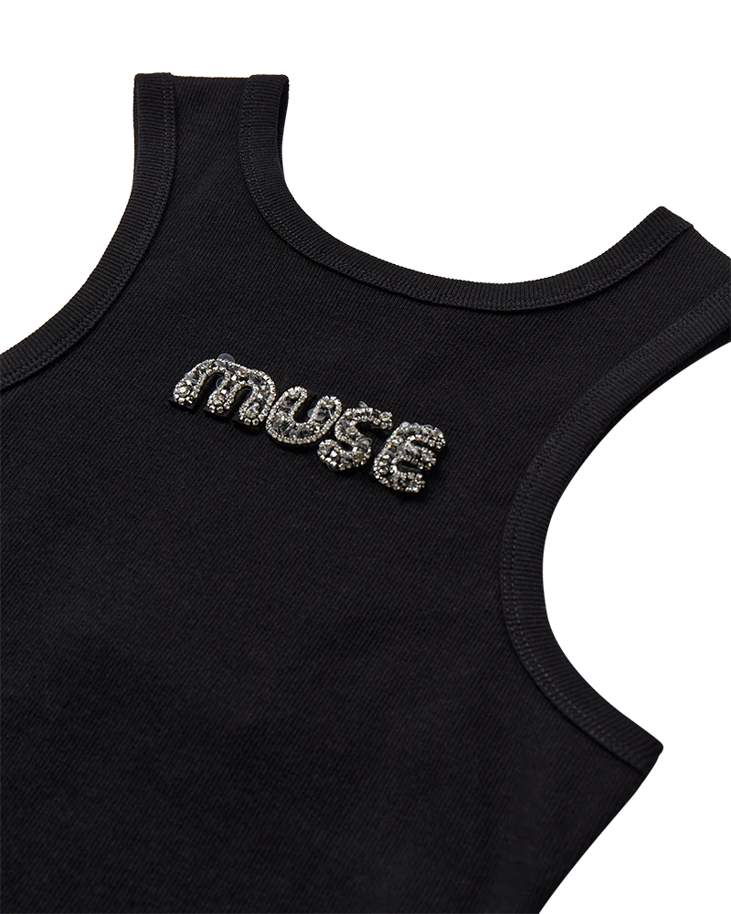 Copenhagen Muse CMSIV Top mit Perlen Schwarz