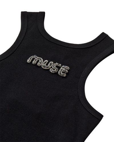 Copenhagen Muse CMSIV Top mit Perlen Schwarz