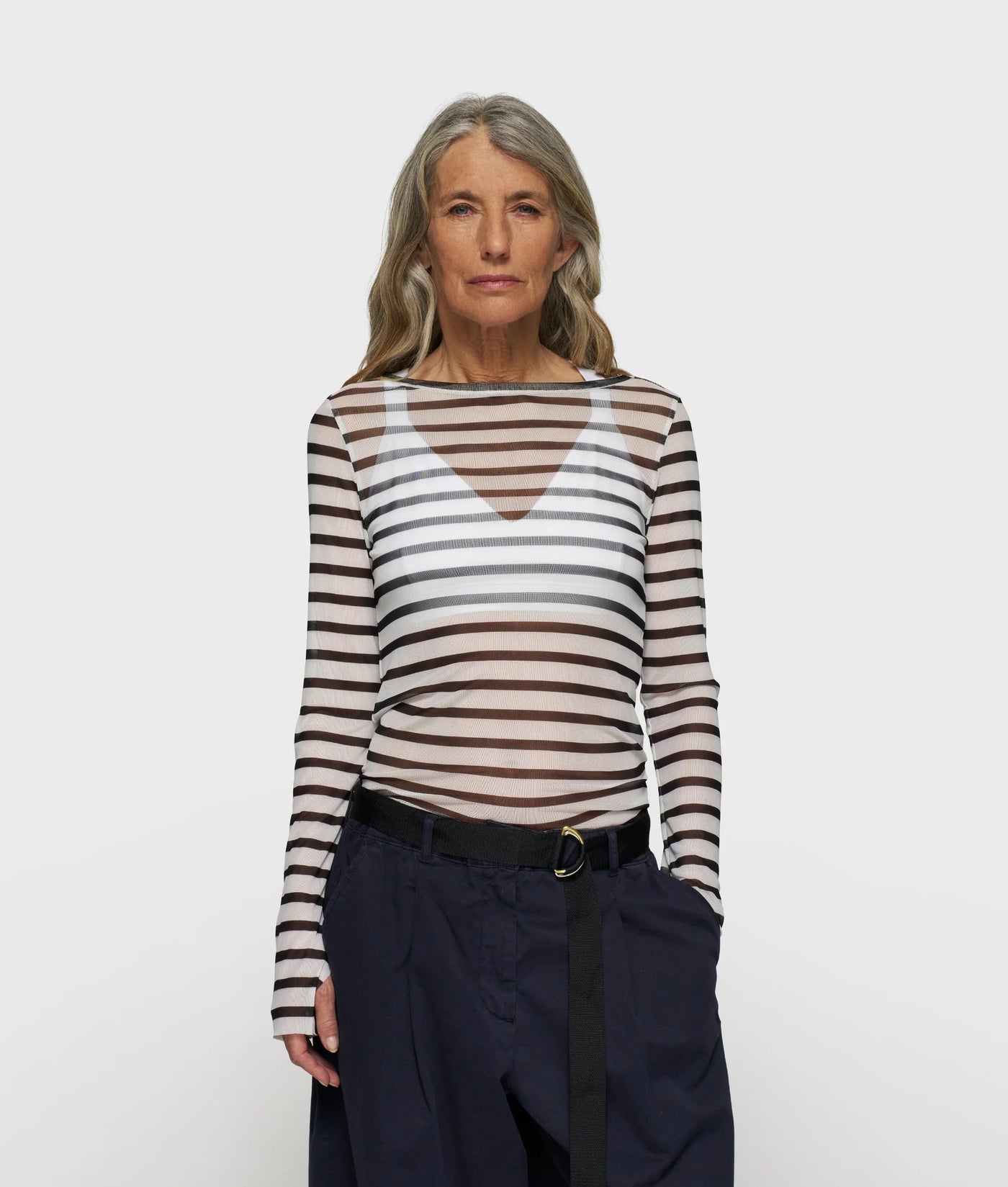10DAYS Shirt - MESH TEE STRIPES