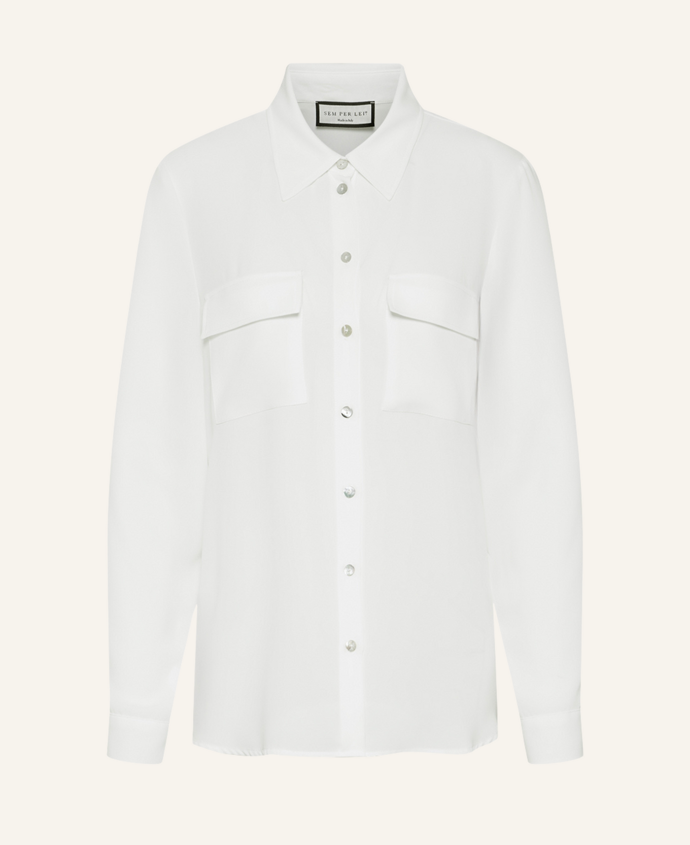 Sem per Lei Bluse mit aufgesetzten Taschen