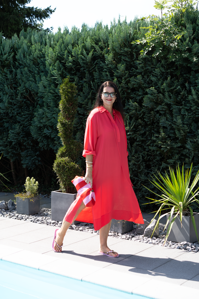 Icona Hemdkleid Rot