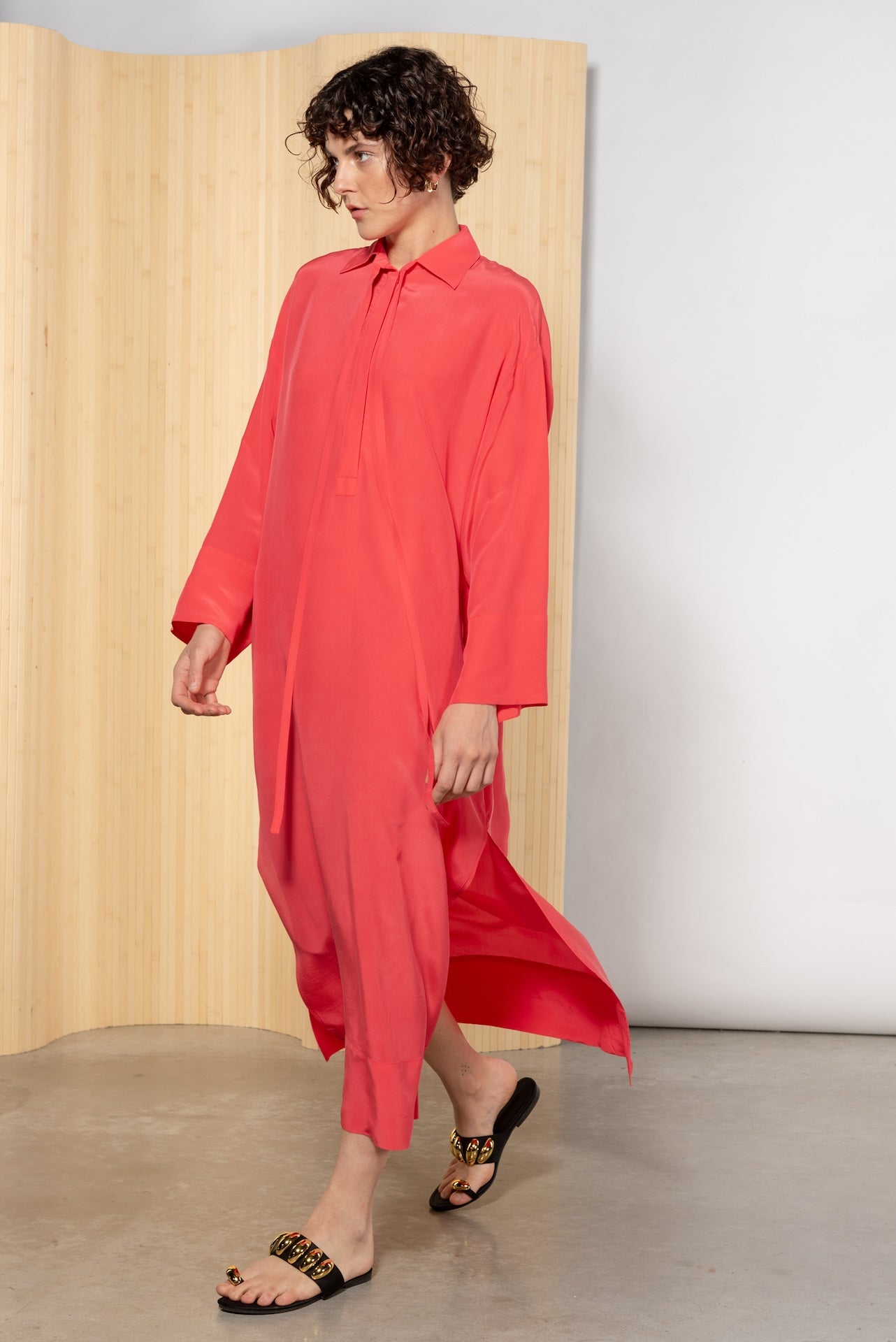 Icona Hemdkleid Rot