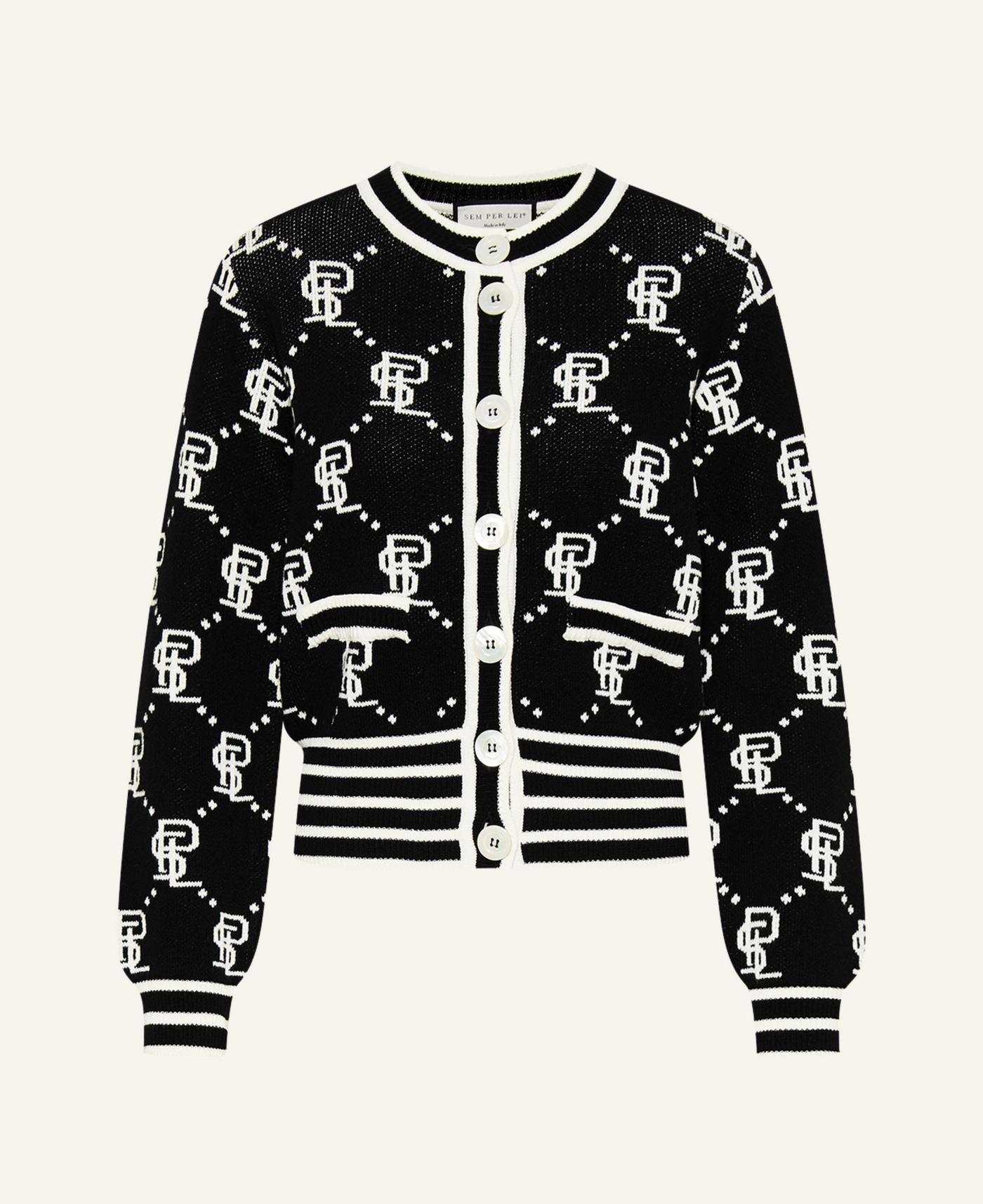 Sem per Lei Strickjacke mit Logoprint