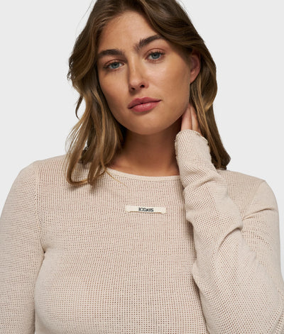 10DAYS Shirt - BOAT NECK LONG SLEEVE TEE MESH
