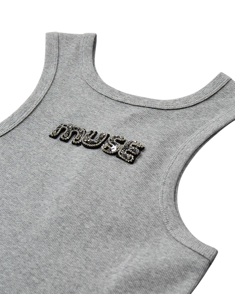 Copenhagen Muse CMSIV Top mit Perlen Grau