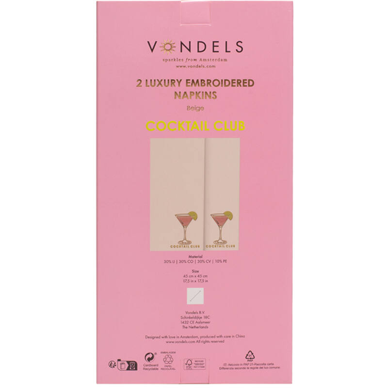 Vondels Stoffservietten COCKTAIL CLUB