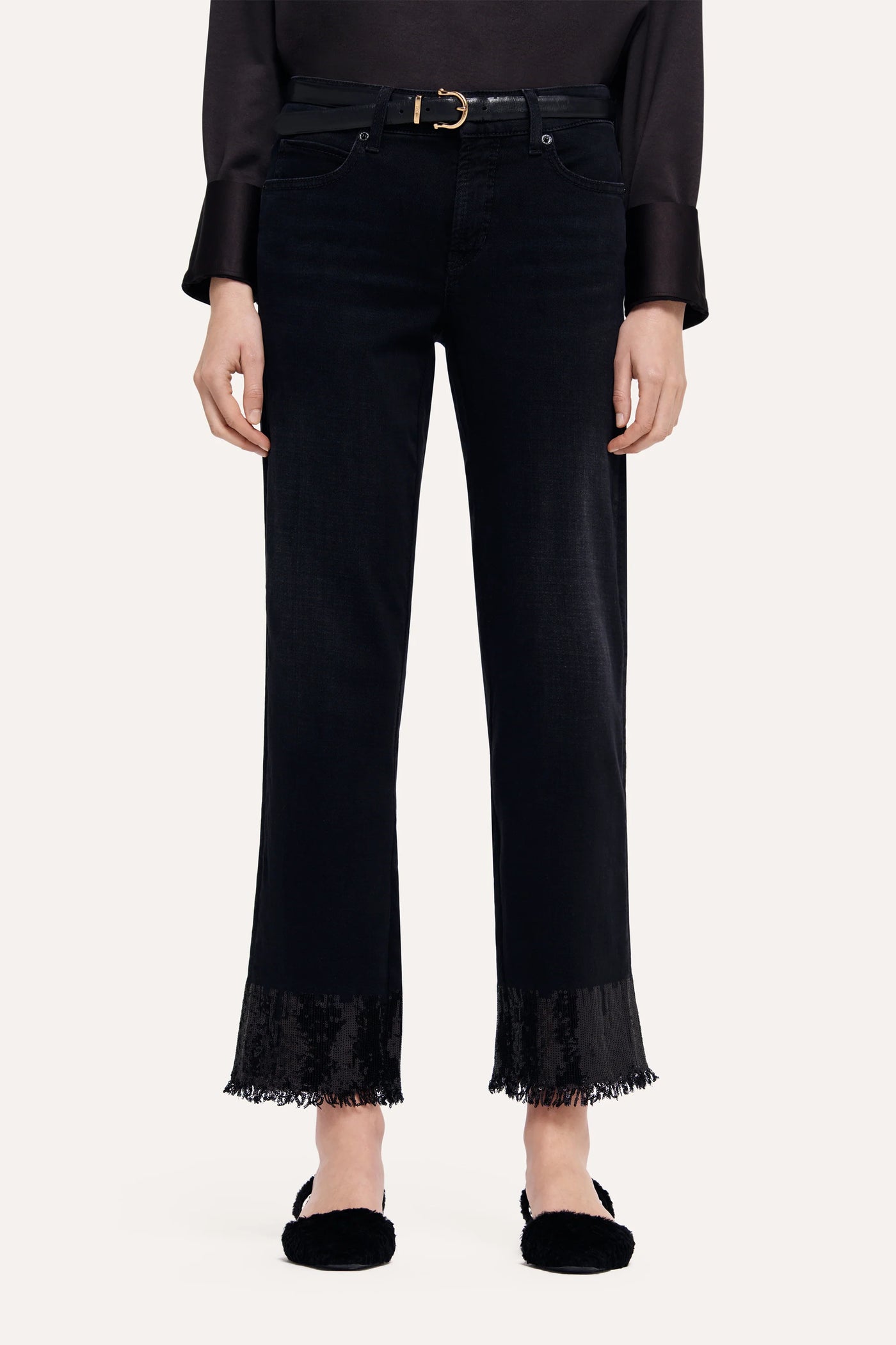 Cambio Jeans Paris mit Paillettensaum