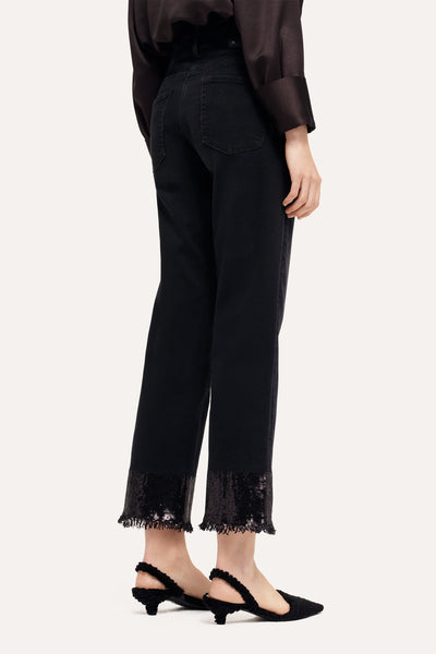 Cambio Jeans Paris mit Paillettensaum