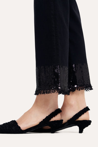 Cambio Jeans Paris mit Paillettensaum