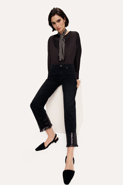 Cambio Jeans Paris mit Paillettensaum