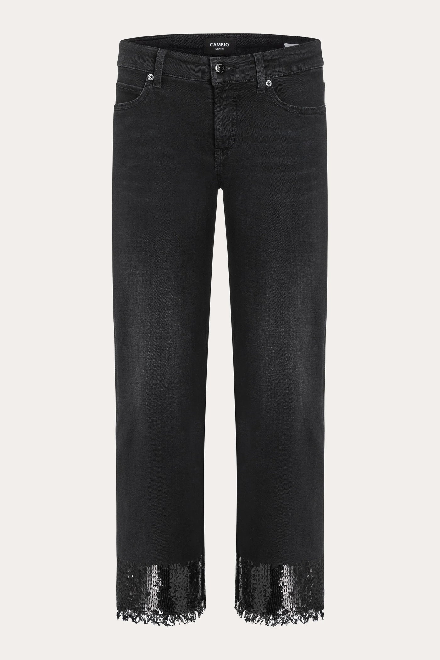 Cambio Jeans Paris mit Paillettensaum