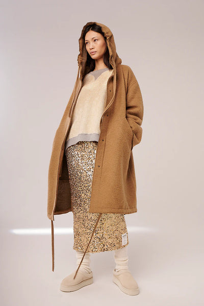 Liv Bergen Paillettenrock champagner