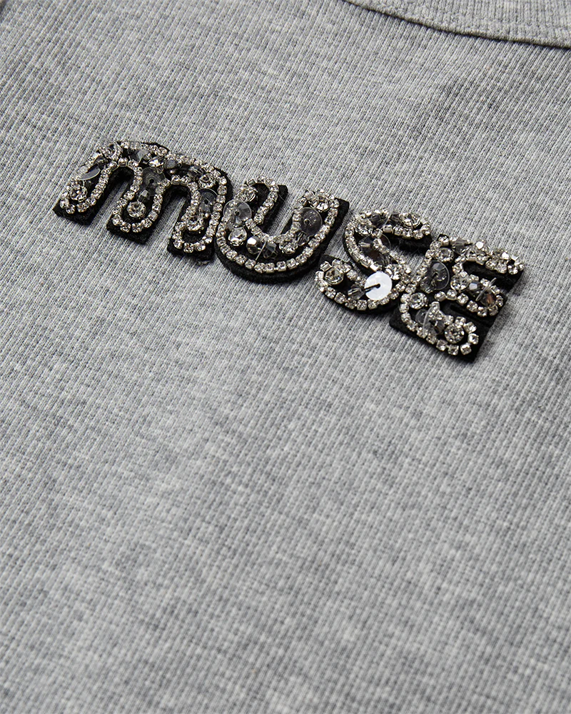 Copenhagen Muse CMSIV Top mit Perlen Grau