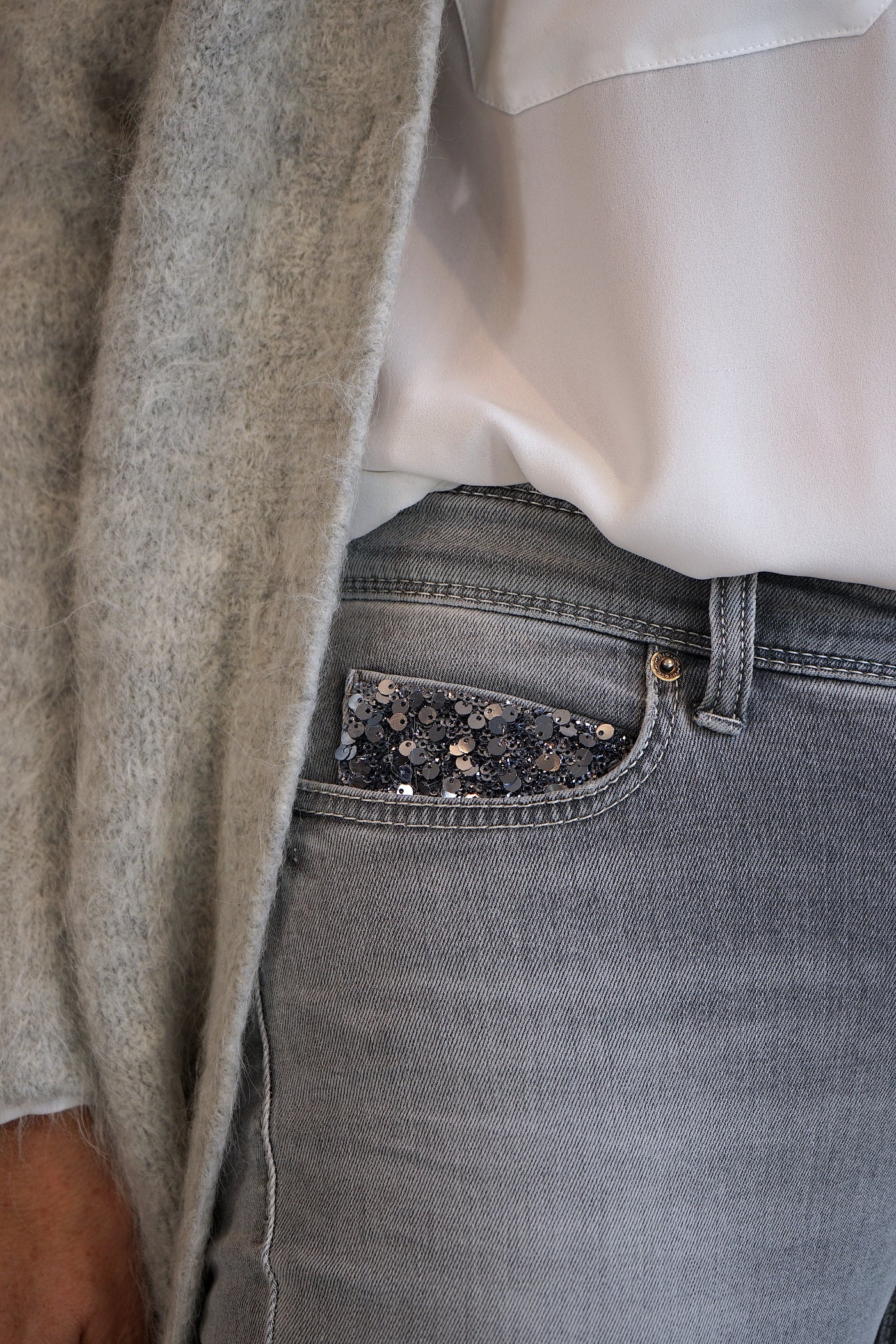 Cambio JeansPiper  mit Paillettendetail