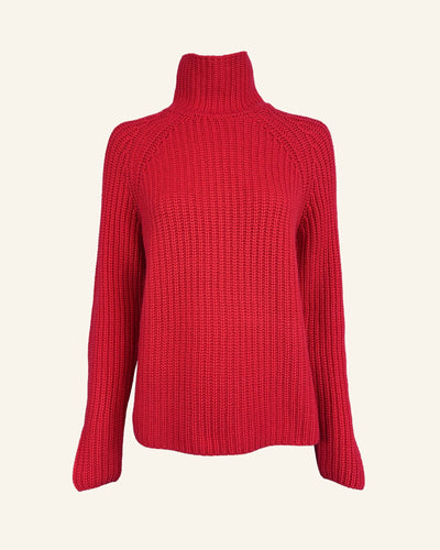 Sem per Lei Pullover mit Stehkragen camel