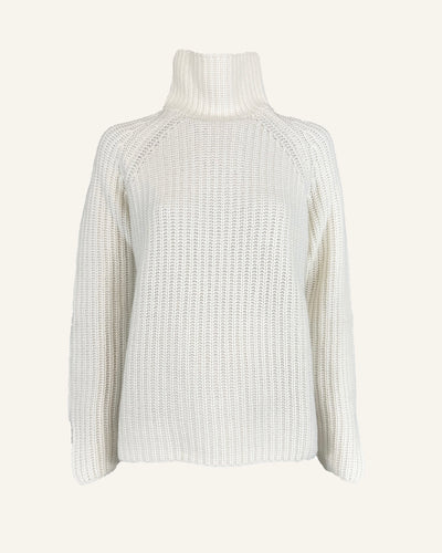 Sem per Lei Pullover mit Stehkragen ecru