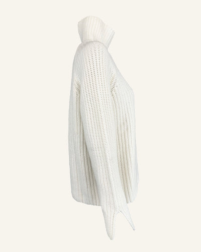 Sem per Lei Pullover mit Stehkragen ecru