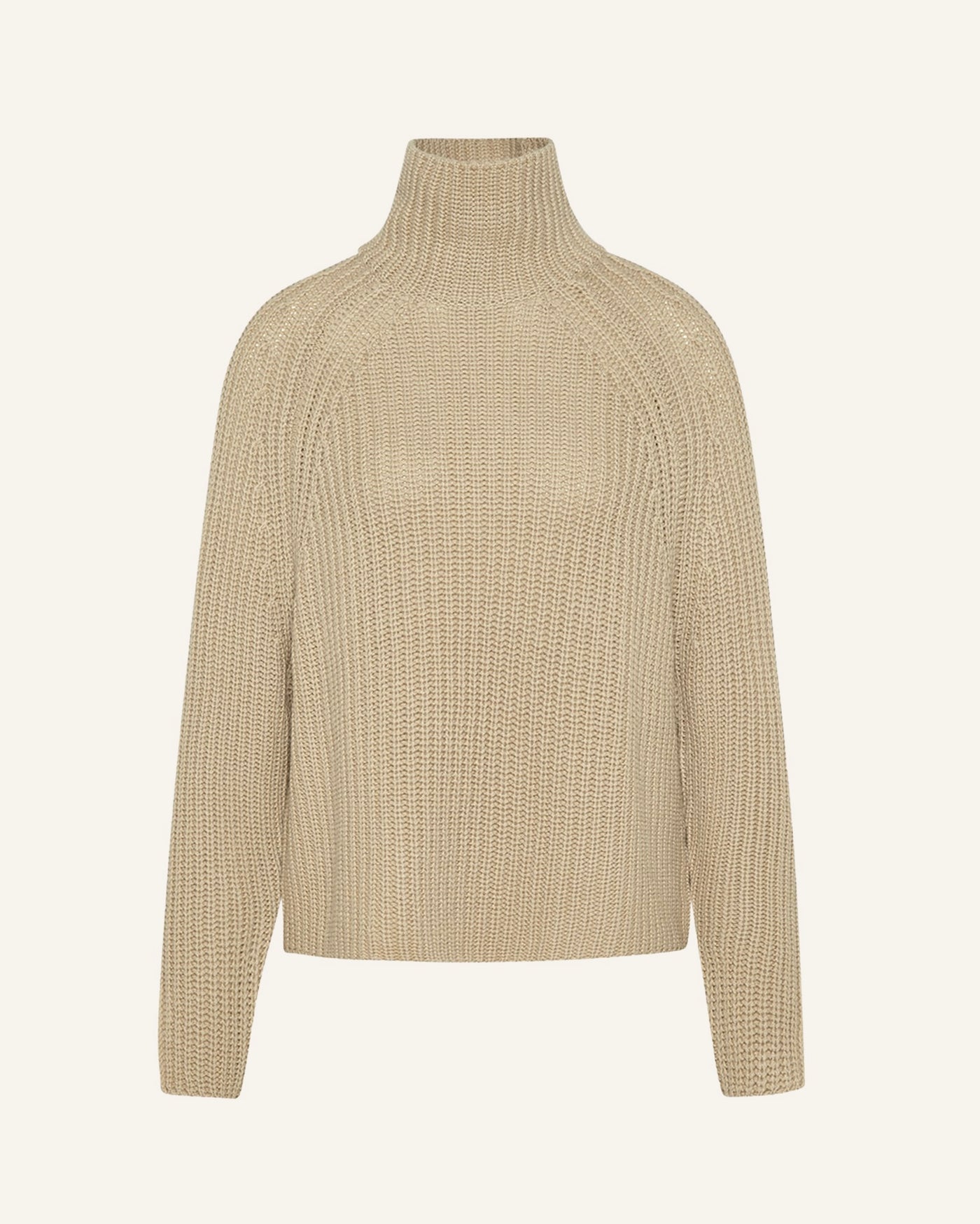 Sem per Lei Pullover mit Stehkragen camel