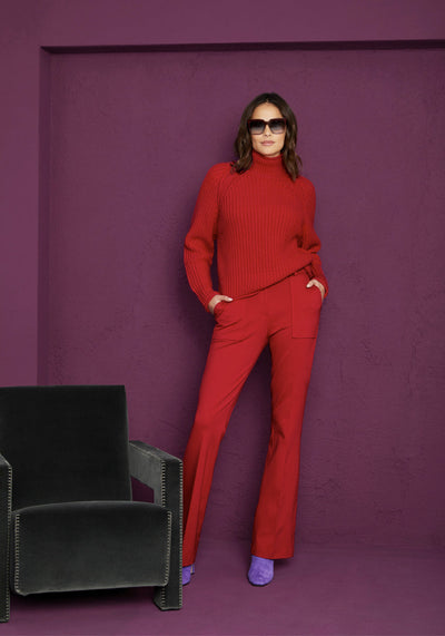 Sem per Lei Pullover mit Stehkragen cherry