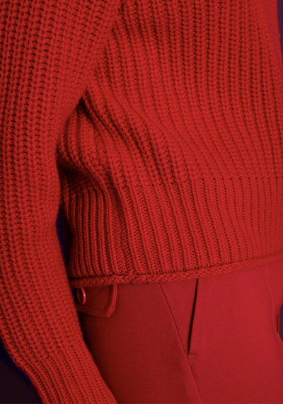 Sem per Lei Pullover mit Stehkragen cherry