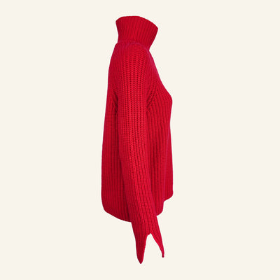 Sem per Lei Pullover mit Stehkragen cherry