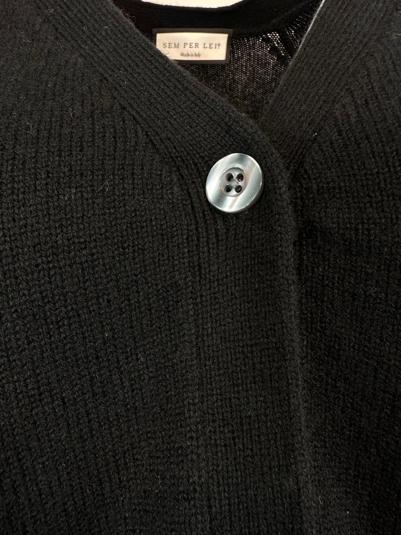 Sem per Lei Strickjacke mit Cashmere black