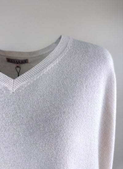 Rosa & Me Kaschmirpullover mit seitlichen Schlitzen und Schleifendetail