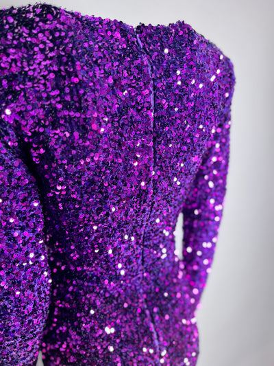 Kleid mit Pailletten Violet