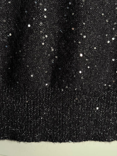Icona Strick-Poloshirt mit Pailletten