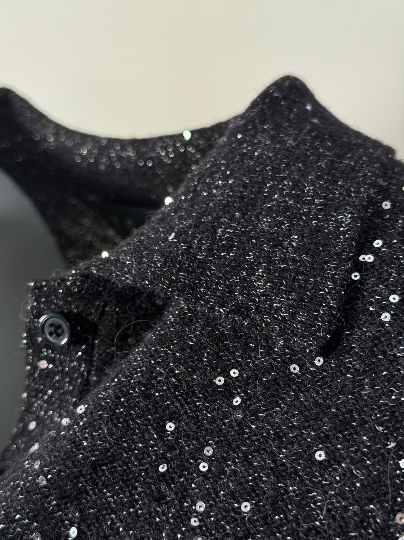 Icona Strick-Poloshirt mit Pailletten