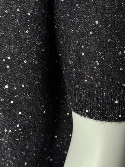 Icona Strick-Poloshirt mit Pailletten