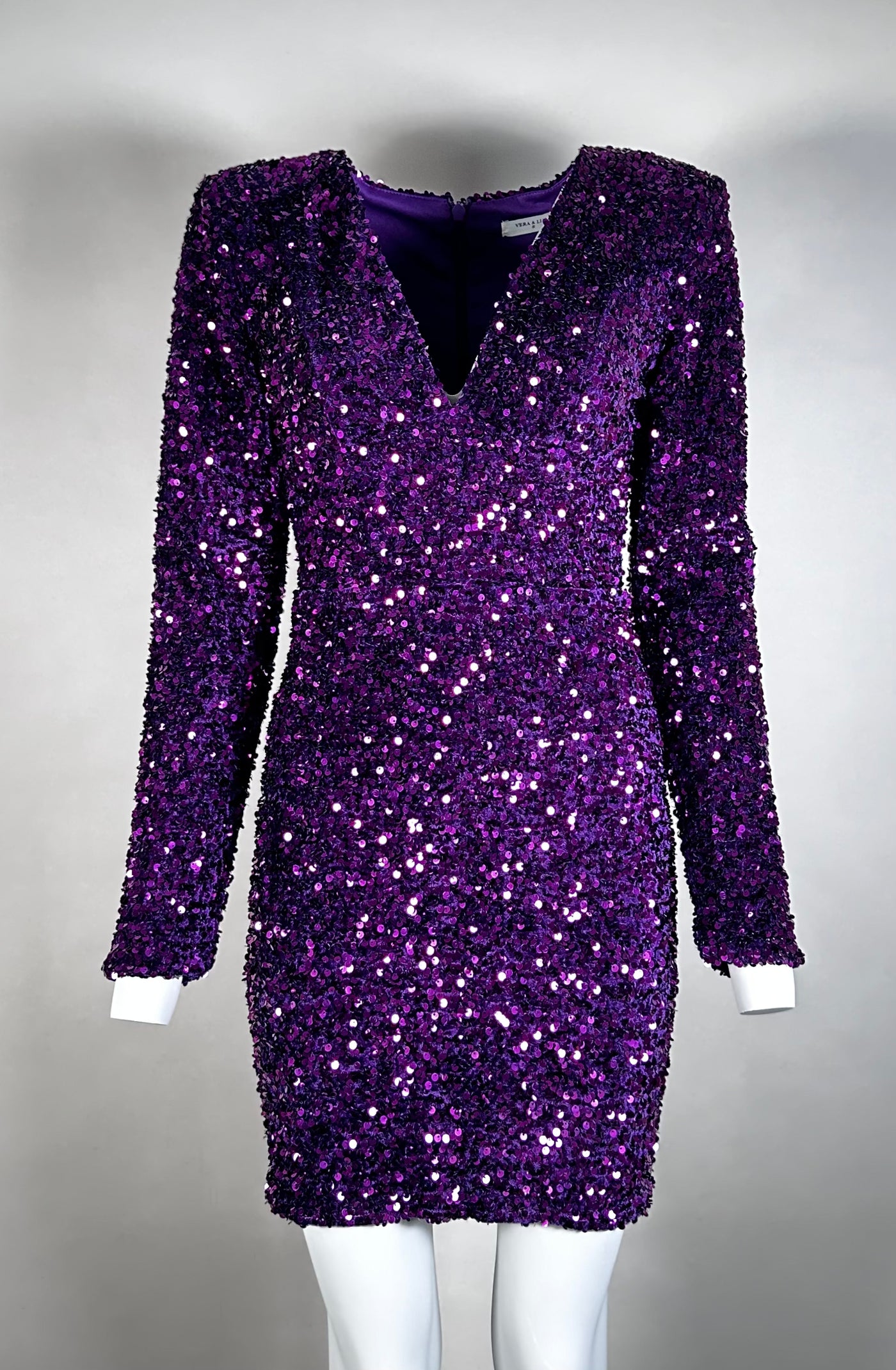 Kleid mit Pailletten Violet