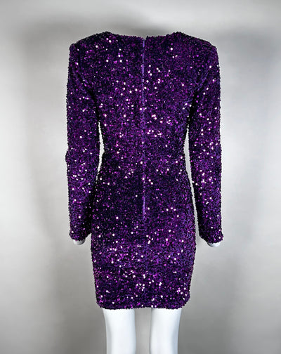 Kleid mit Pailletten Violet