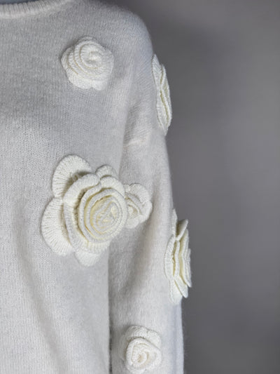 Pho Firenze Strickpullover mit Blumendetails