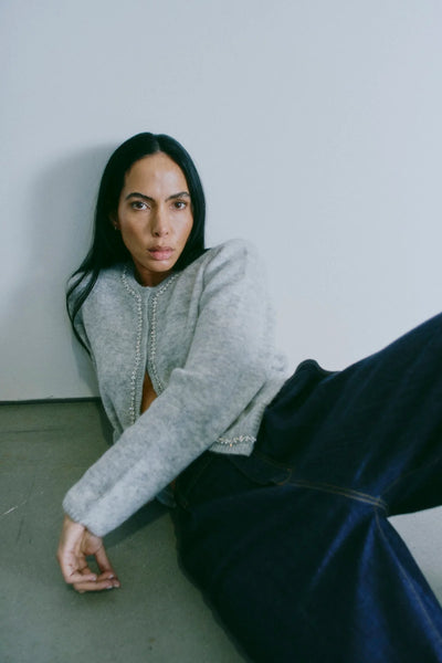 Copenhagen Muse CMIBRA Cardigan mit Glitzerdetails